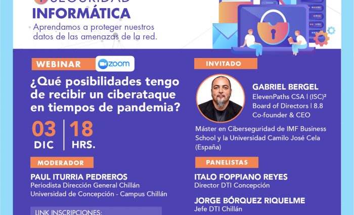 Afiche #CiberseguridadUdeC - Qué posibilidades tengo de recibir un ciberataque en tiempos de pandemia